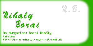 mihaly borai business card